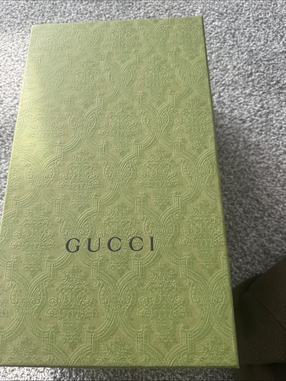 Gucci Light Green Embossed Logo Box